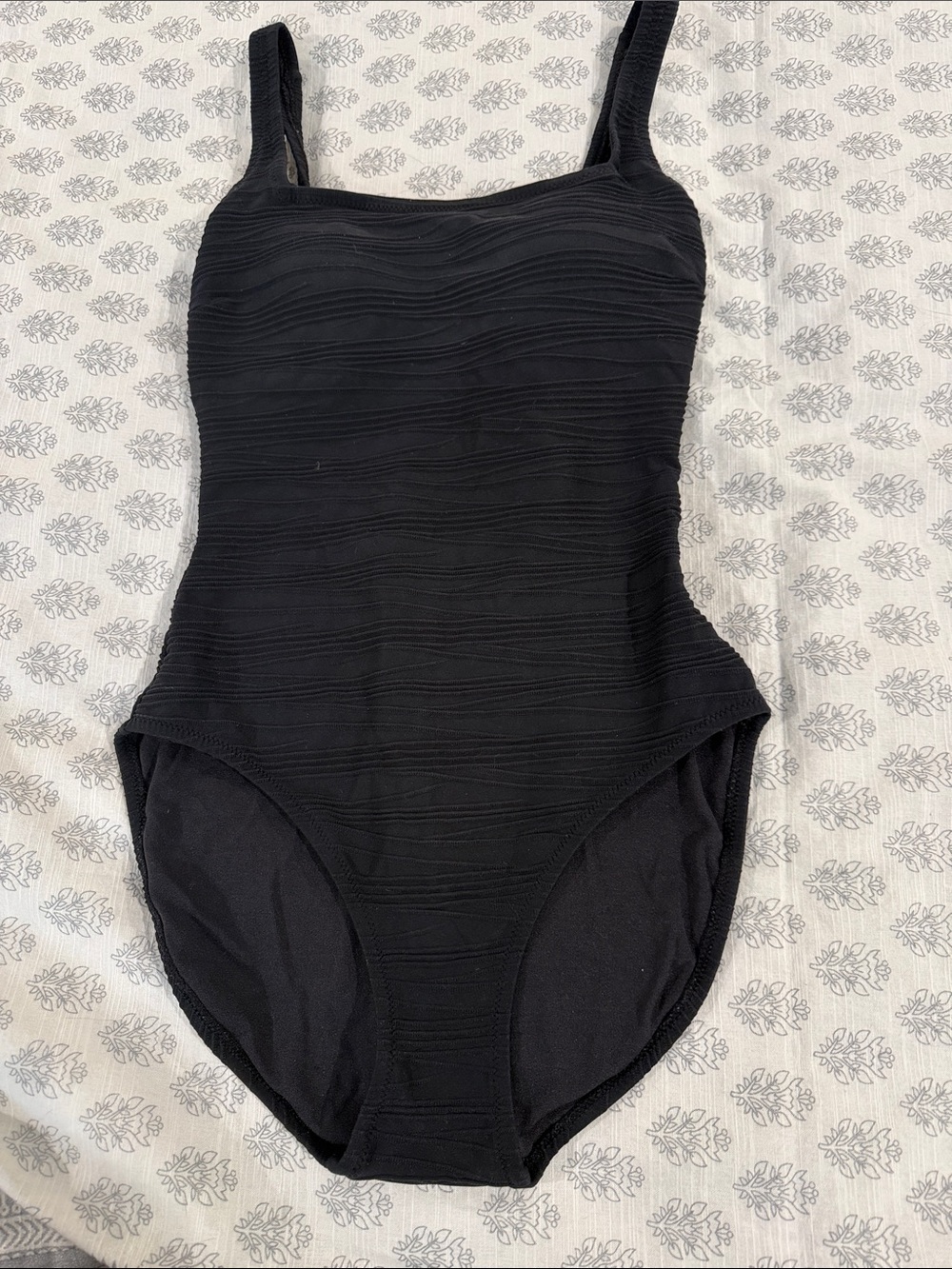 Gottex Black Textured One-Piece Swimsuit
